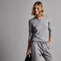 Sheer Slub Long Sleeve Crew in Breeze | James Perse Los Angeles