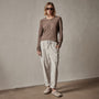 Sheer Slub Long Sleeve Crew in Burro | James Perse Los Angeles