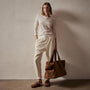 Sheer Slub Long Sleeve Crew in Canvas | James Perse Los Angeles