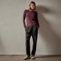 Sheer Slub Long Sleeve Crew in Cordova | James Perse Los Angeles