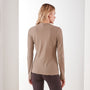Sheer Slub Long Sleeve Crew In Fawn | James Perse Los Angeles