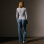 Sheer Slub Long Sleeve Crew in Grey Glacier | James Perse Los Angeles