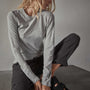 Sheer Slub Long Sleeve Crew - Heather Grey | James Perse Los Angeles