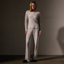 Sheer Slub Long Sleeve Crew  in Light Mist | James Perse Los Angeles