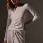 Sheer Slub Long Sleeve Crew  in Light Mist | James Perse Los Angeles
