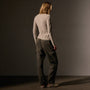 Sheer Slub Long Sleeve Crew in Light Tan | James Perse Los Angeles