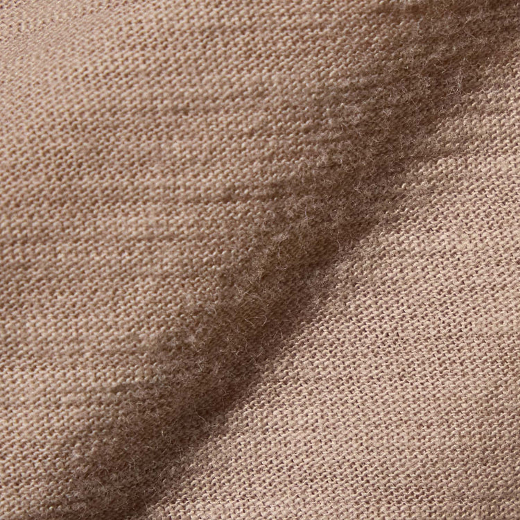 Sheer Slub Long Sleeve Crew in Light Tan | James Perse Los Angeles
