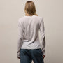 Sheer Slub Long Sleeve Crew in White | James Perse Los Angeles