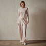 Sheer Slub Long Sleeve Crew in Zephyr | James Perse Los Angeles