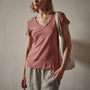 Sheer Slub Casual V Neck in Arizona | James Perse Los Angeles