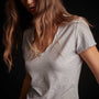 Sheer Slub Casual V Neck - Aurora | James Perse Los Angeles