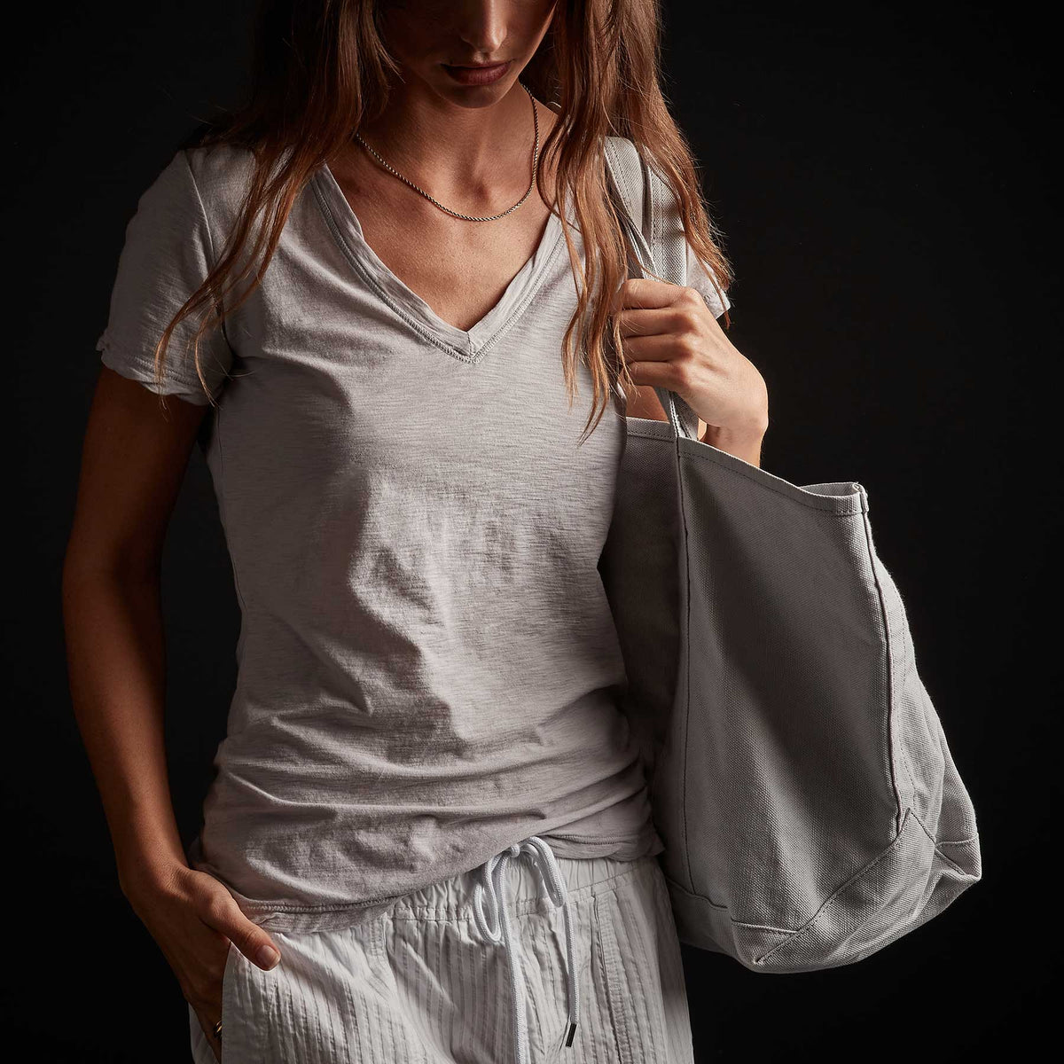 Sheer Slub Casual V Neck - Aurora | James Perse Los Angeles