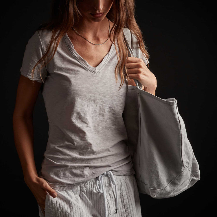 Sheer Slub Casual V Neck - Aurora | James Perse Los Angeles