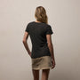 Sheer Slub Casual V Neck in Carbon | James Perse Los Angeles