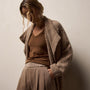 Sheer Slub Casual V Neck in Gingerbread | James Perse Los Angeles