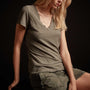 Sheer Slub Casual V Neck - Jungle | James Perse Los Angeles