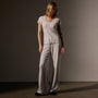Sheer Slub Casual V Neck in Light Mist | James Perse Los Angeles