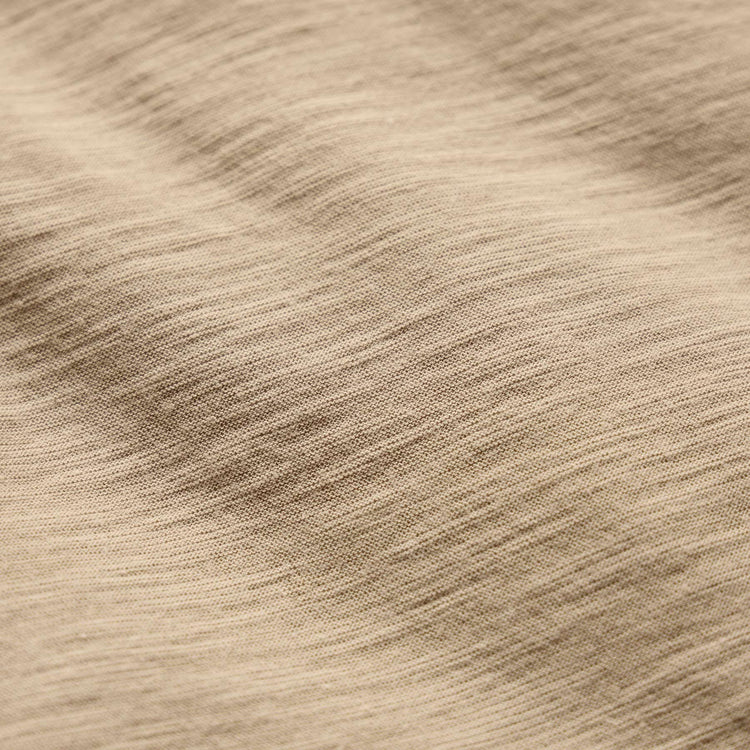 Sheer Slub Casual V Neck in Light Khaki | James Perse Los Angeles