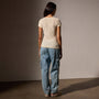 Sheer Slub Casual V Neck in Melon | James Perse Los Angeles