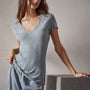Sheer Slub Casual V Neck in Ocean Mist | James Perse Los Angeles