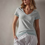 Sheer Slub Casual V Neck in Ocean Spray | James Perse Los Angeles 