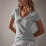 Sheer Slub Casual V Neck in Ocean Spray | James Perse Los Angeles 