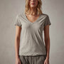 Sheer Slub Casual V Neck in Silt | James Perse Los Angeles 