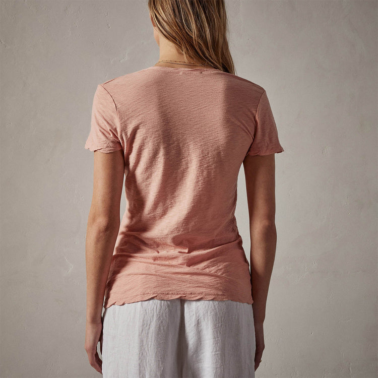 Sheer Slub Casual V Neck in Spritz | James Perse Los Angeles 