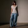 Sheer Slub Casual V Neck in Salt | James Perse Los Angeles