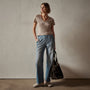 Sheer Slub Casual V Neck in Toast | James Perse Los Angeles
