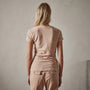 Sheer Slub Casual V Neck in White Peach | James Perse Los Angeles