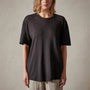 Crepe Jersey Overiszed Short Sleeve Crew in Black | James Perse Los Angeles 