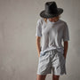 Crepe Jersey Overiszed Short Sleeve Crew in Memory | James Perse Los Angeles