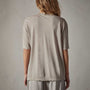 Crepe Jersey Overiszed Short Sleeve Crew in Silt | James Perse Los Angeles 