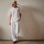 Crepe Jersey Overiszed Short Sleeve Crew in White | James Perse Los Angeles 