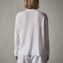 Crepe Jersey Oversized Long Sleeve Crew in White | James Perse Los Angeles