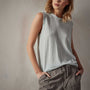 Crepe Jersey Muscle Crew in Ocean Spray Pigment | James Perse Los Angeles 