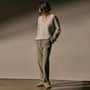 Stretch Cord Wide Leg Pant in Toast Pigment | James Perse Los Angeles