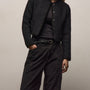 Corduroy Straight Leg Pant in Black | James Perse Los Angeles