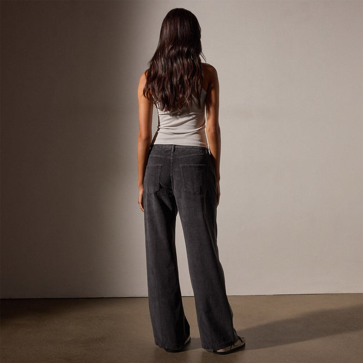 Uneven Corduroy Mixed Media Pant in Magma Pigment | James Perse Los Angeles