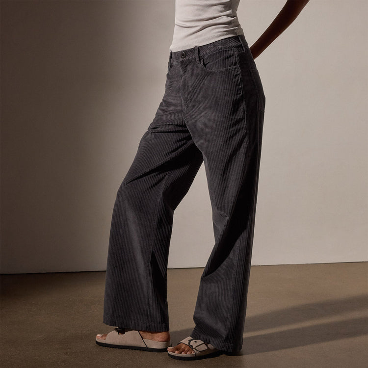 Uneven Corduroy Mixed Media Pant in Magma Pigment | James Perse Los Angeles