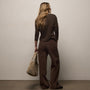 Corduroy Straight Leg Pant in Porcupine | James Perse Los Angeles