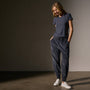 Corduroy Mixed Media Pant in Blue Noir Pigment | James Perse Los Angeles