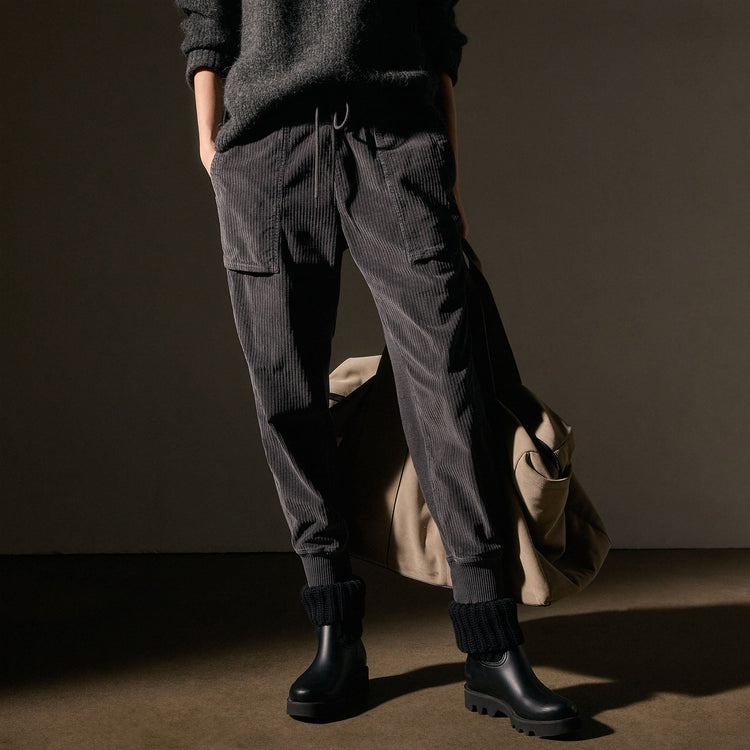 Corduroy Mixed Media Pant  in Magma Pigment | James Perse Los Angeles