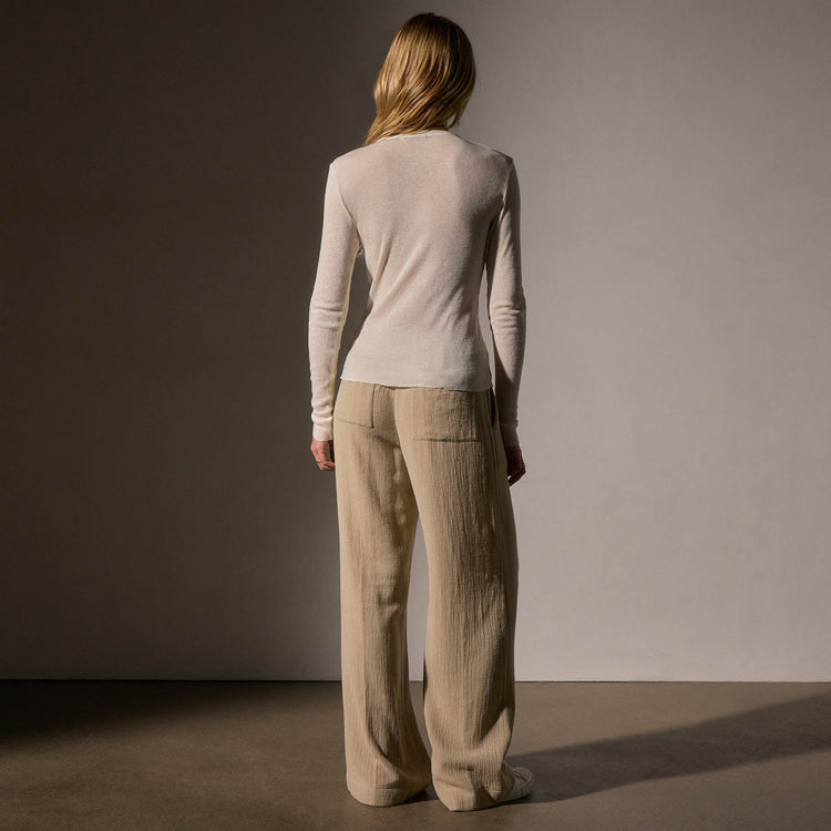 Deep V Tee in Ivory | James Perse Los Angeles
