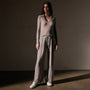 Cotton Cashmere Rib Open Polo  in Dapple | James Perse Los Angeles