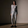 Cotton Cashmere Blend Ribbed Long Sleeve Crew in Grey Glacier | James Perse Los Angeles