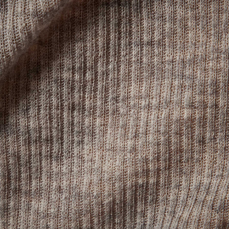 Cotton Cashmere Blend Ribbed Turtleneck in Heather Grey | James Perse Los Angeles