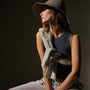 Cotton Cashmere Rib Shell Top in Asphalt | James Perse Los Angeles