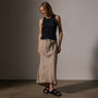 Cotton Cashmere Rib Shell Top in Black | James Perse Los Angeles